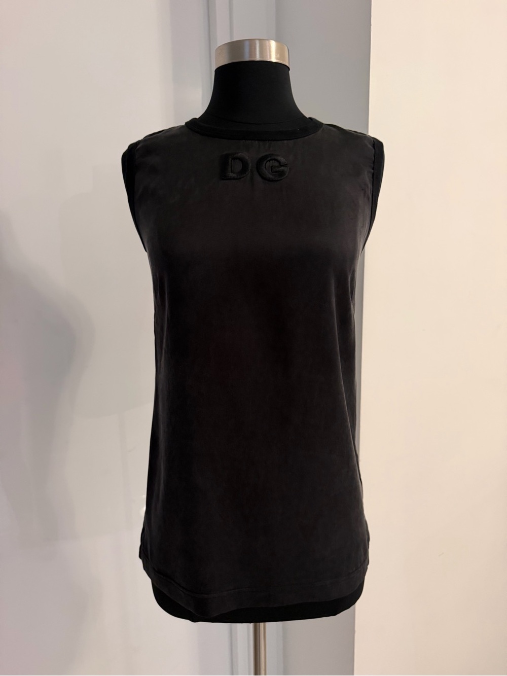 Dolce & Gabbana Black Sleeveless Logo Tank Top